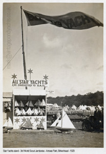The "Star Yacht Works" display at the 3rd World Scout Jamboree in 1929